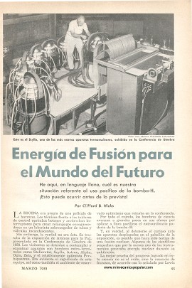 Energía de Fusión para el Mundo del Futuro - Marzo 1959