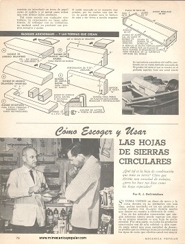 Cómo Escoger y Usar Las Hojas de Sierras Circulares - Febrero 1965