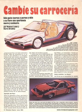 Cambie su carrocería - Junio 1984