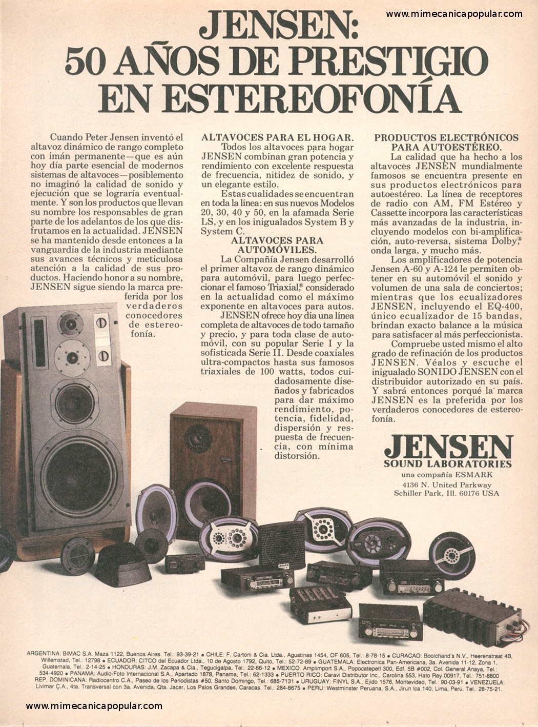 Publicidad - Equipo de Sonido Jensen - Agosto 1981