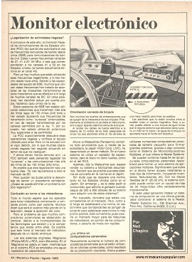 Monitor electrónico - Agosto 1980