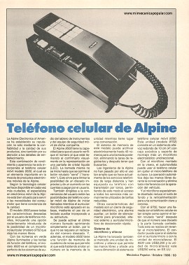 Teléfono celular de Alpine - Octubre 1986