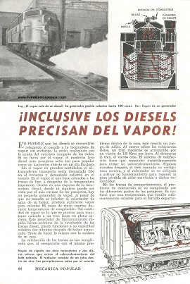 Inclusive los trenes diesels precisan del vapor - Septiembre 1950