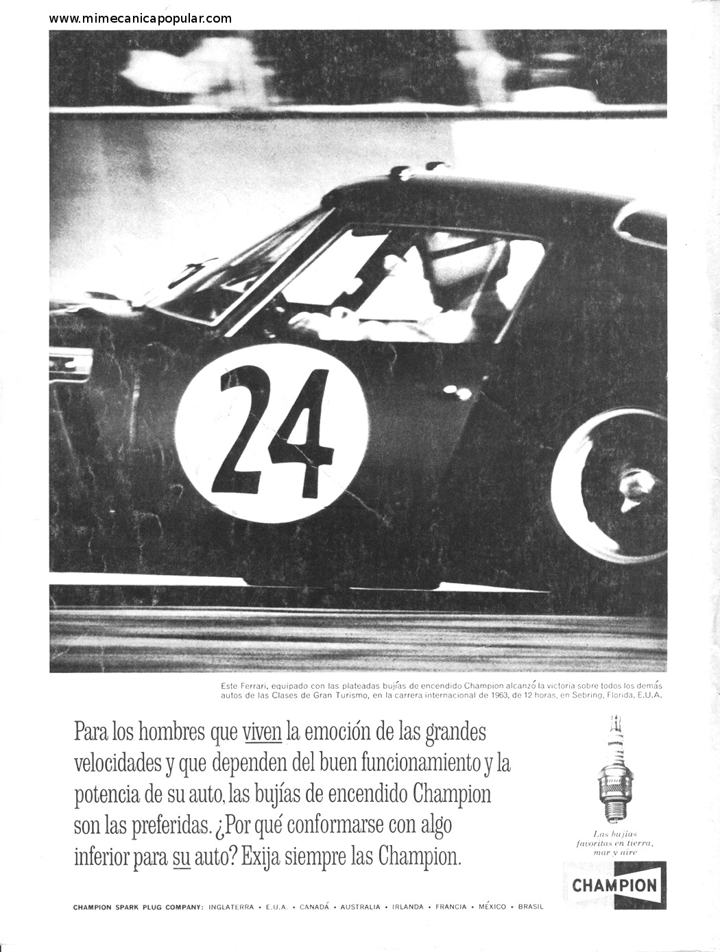 Publicidad - Bujías Champion - Agosto 1963