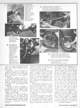 Cómo Cuidar su Motocicleta - Julio 1975