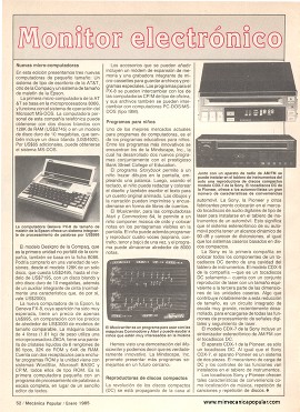 Monitor electrónico - Enero 1985