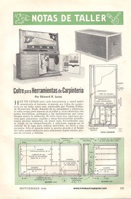 Cofre para Herramientas de Carpintería - Septiembre 1948