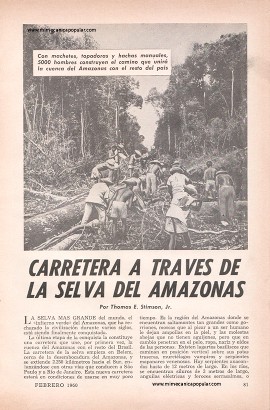 Carretera a través de la selva del amazonas - Febrero 1960