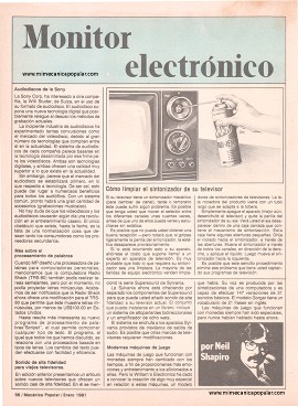 Monitor electrónico - Enero 1981