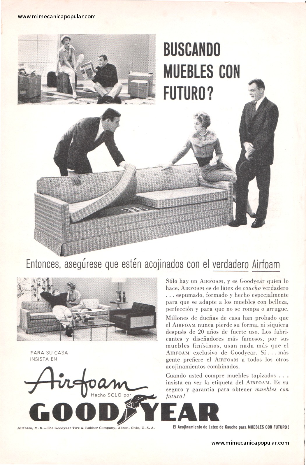 Publicidad - Airfoam Goodyear - Febrero 1960