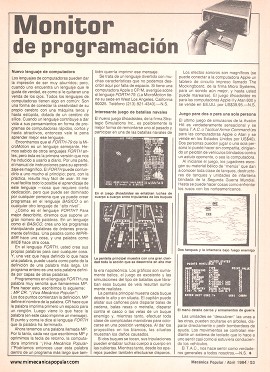 Monitor de programación - Abril 1984
