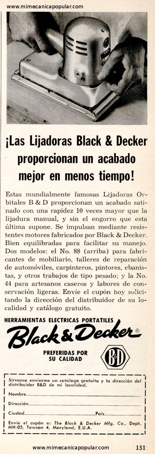 Publicidad - Black & Decker - Mayo 1957
