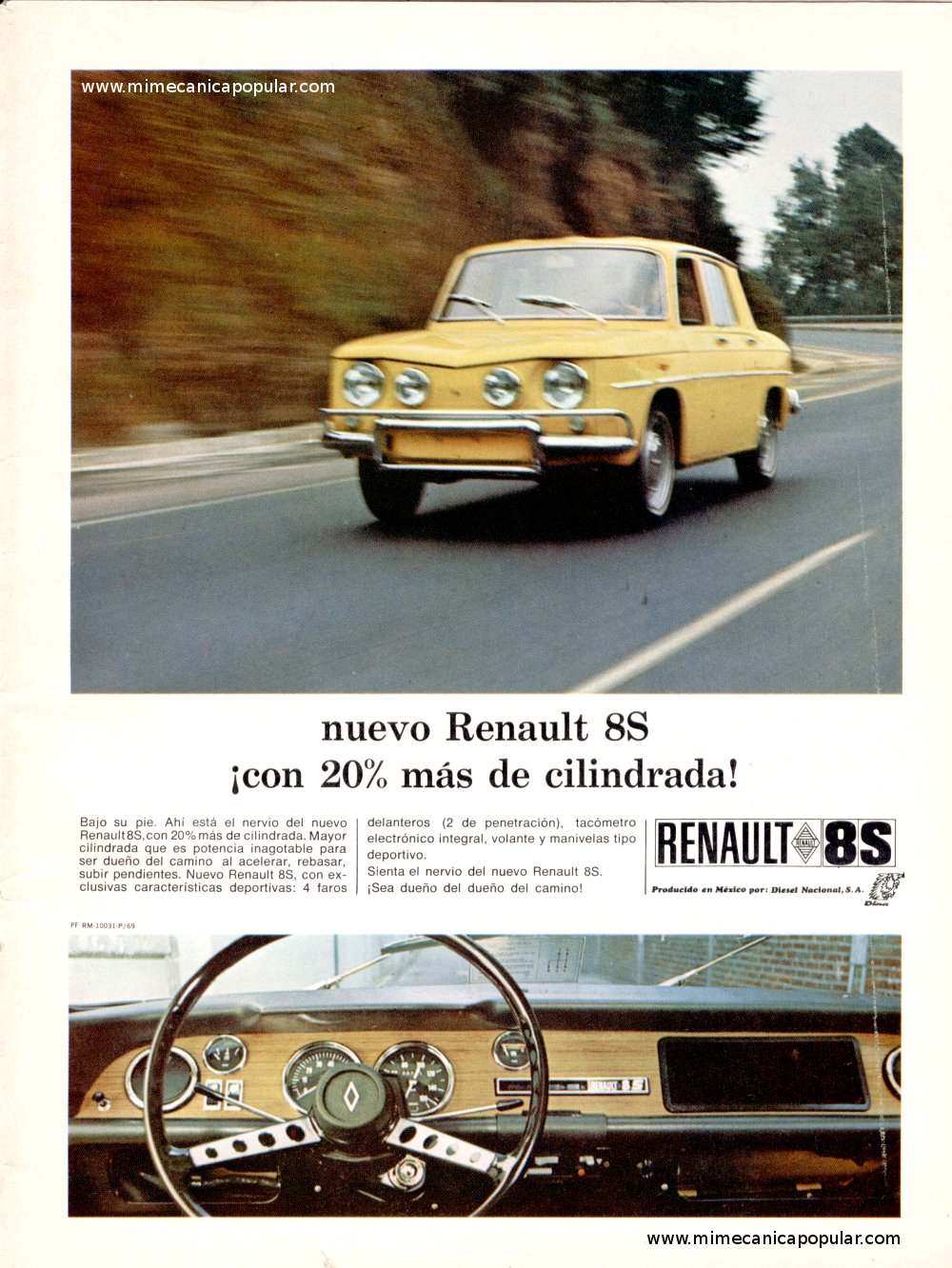 Publicidad - Renault 8S - Marzo 1970