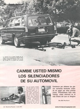 Cambie usted mismo los silenciadores de su automóvil - Junio 1972