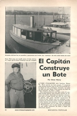 El Capitán Construye un Bote - Agosto 1958