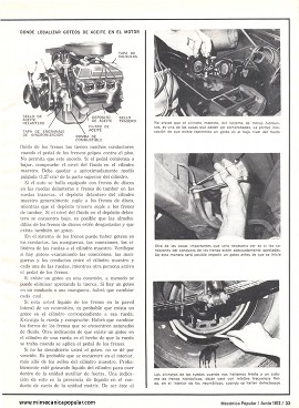 Cómo Localizar y Eliminar los Salideros de su Automóvil - Junio 1972