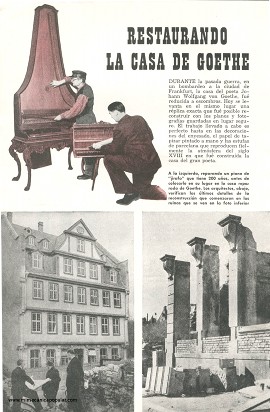 Restaurando la casa de Johann Wolfgang von Goethe - Noviembre 1951