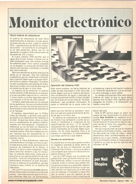 Monitor electrónico - Agosto 1982