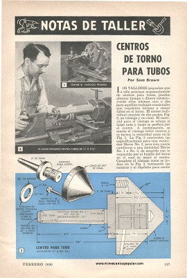 Centros de Torno Para Tubos - Febrero 1950