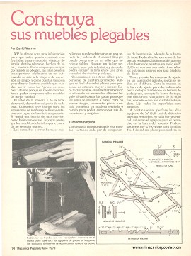 Construya sus muebles plegables - Julio 1979