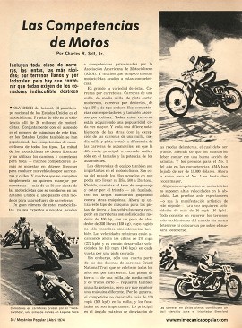 Las Competencias de Motos - Abril 1974