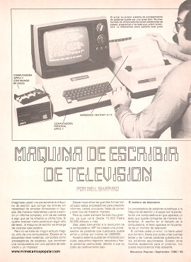 Máquina de Escribir de Televisión - Septiembre 1980