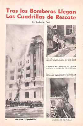 Tras los Bomberos Llegan Las Cuadrillas de Rescate - Octubre 1956