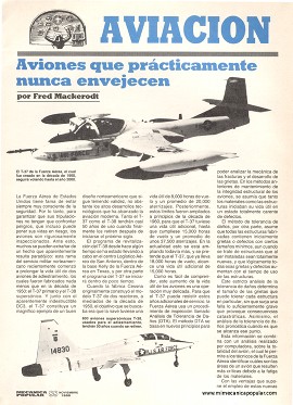 Aviones que prácticamente nunca envejecen - Noviembre 1988