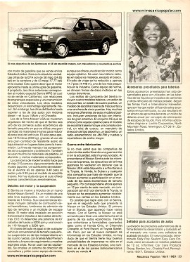 Nissan Sentra - Abril 1983