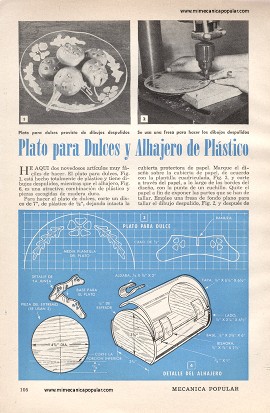 Plato para Dulces y Alhajero de Plástico - Abril 1950