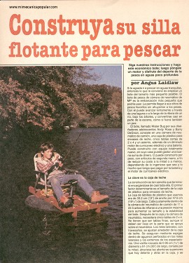 Construya su silla flotante para pescar - Mayo 1984