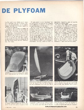 Botes hechos de Plyfoam - Febrero 1966