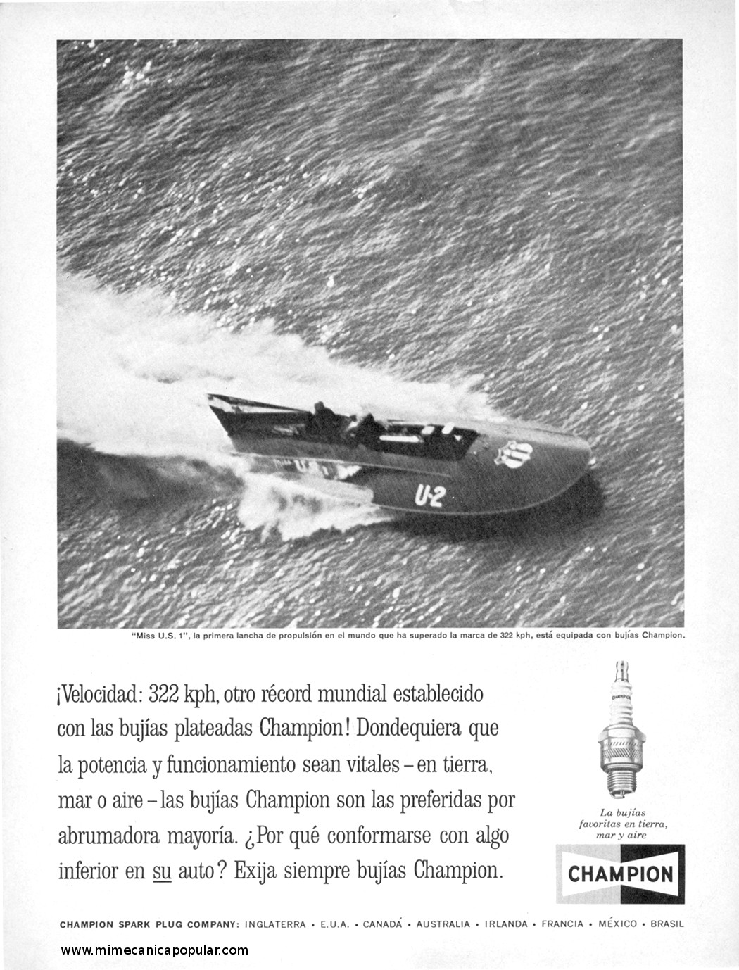 Publicidad - Bujías Champion - Abril 1963