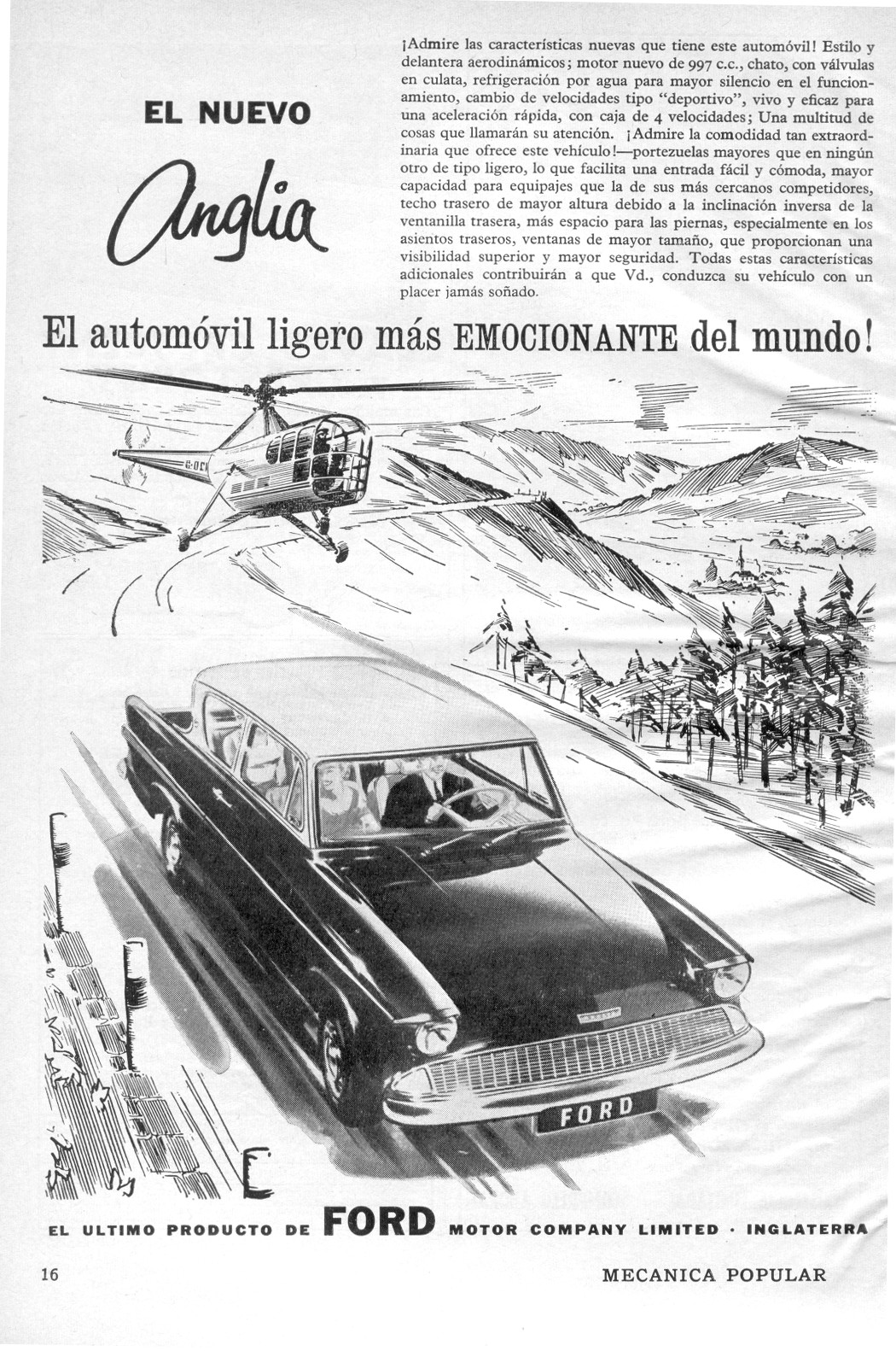 Publicidad - Ford Anglia - Enero 1960
