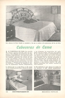 Cabeceras de Cama - Marzo 1958