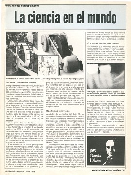 La ciencia en el mundo - Julio 1982