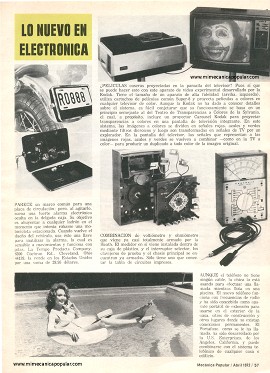 Lo Nuevo en Electrónica - Abril 1972