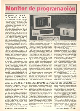 Monitor de programación - Noviembre 1985