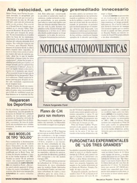 Noticias Automovilísticas - Enero 1983
