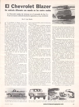 El Chevrolet Blazer - Julio 1969