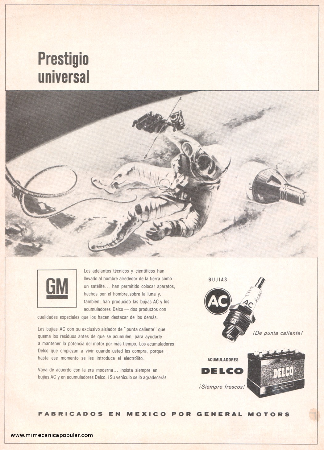 Publicidad - Refacciones General Motors AC DELCO - Mayo 1967
