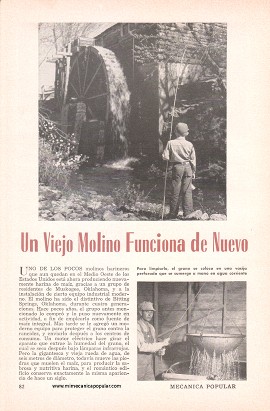 Un Viejo Molino Funciona de Nuevo - Marzo 1955