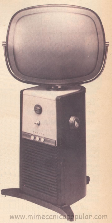 El modelo Predicta de 1957-58 de la Philco se sigulariza por su pantalla rotatoria inclinable