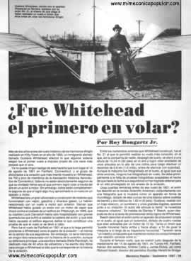 ¿Fue Whitehead el primero en volar?