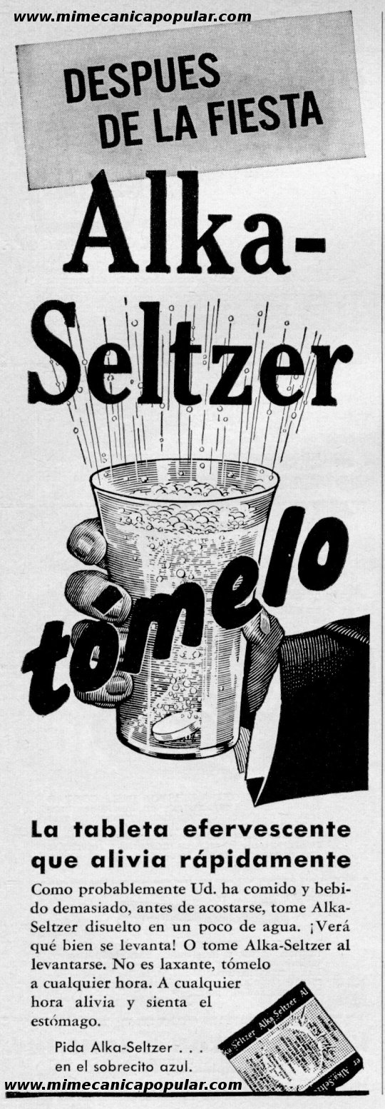 Publicidad - Alka Seltzer - Marzo 1953