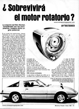 ¿Sobrevivirá el motor rotatorio? - Enero 1981