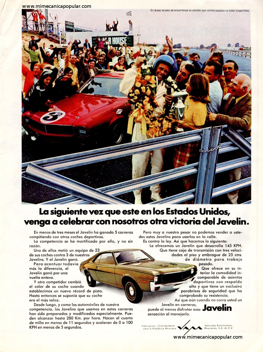 Publicidad - Javelin - Abril 1970