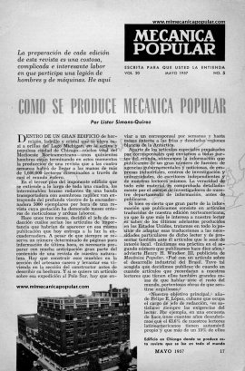 COMO SE PRODUCE MECANICA POPULAR - Mayo 1957