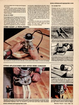 Cómo usar una rebajadora - Enero 1983