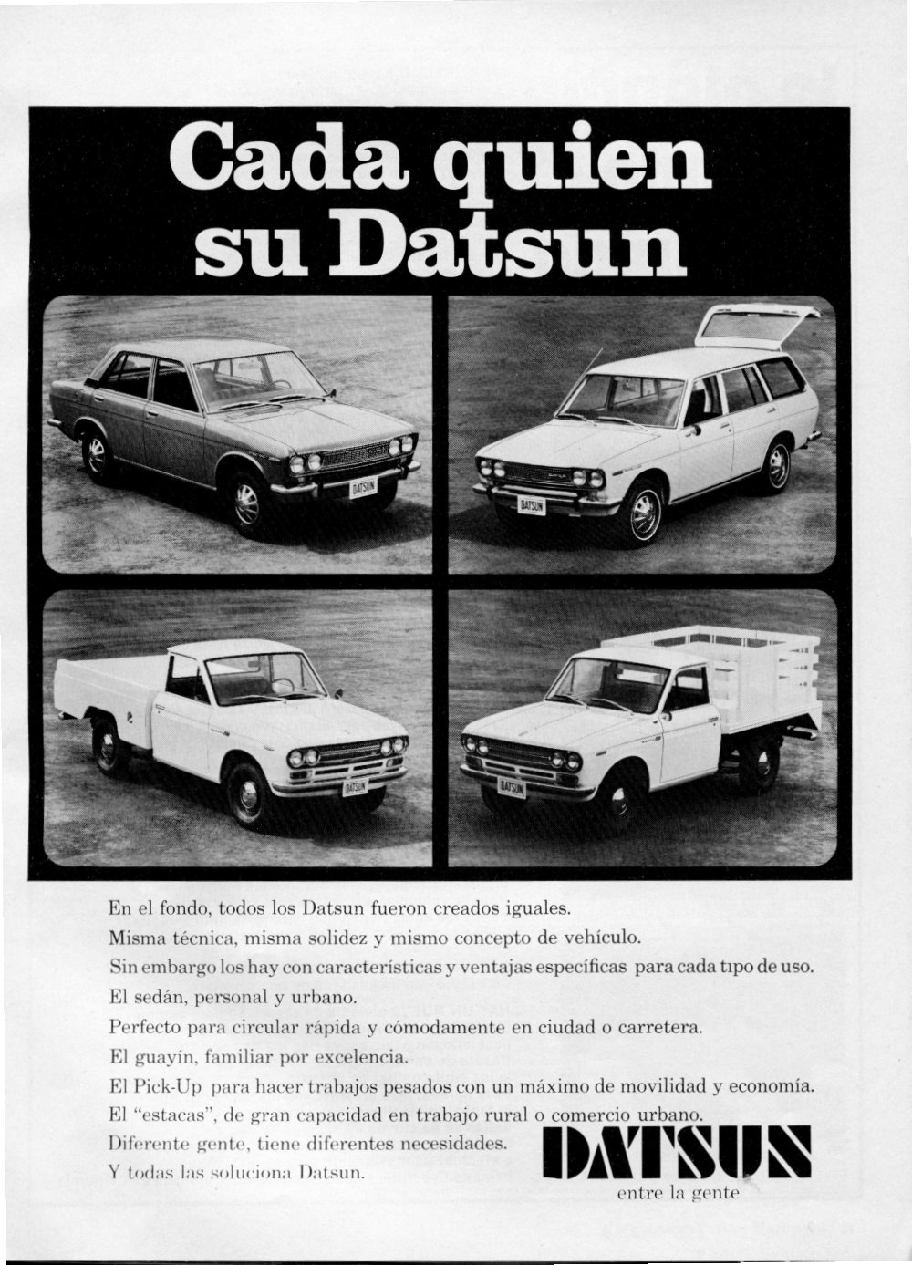 Publicidad - DATSUN - Septiembre 1972